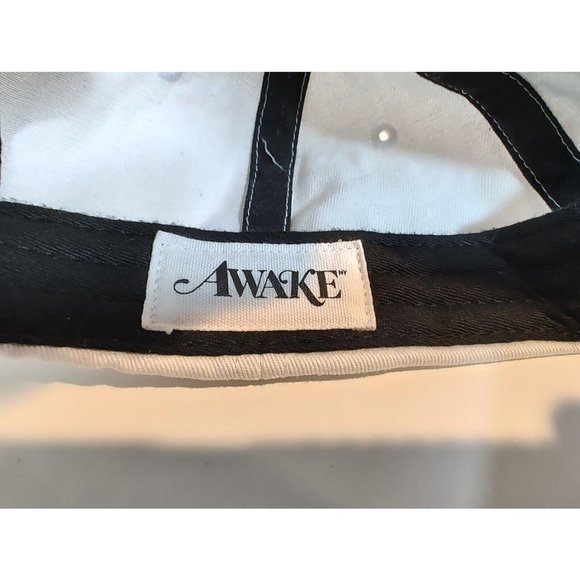 Awake NY White Baseball Hat Cap Adjustable Strap Yin/Yang Black White Logo - Picture 6 of 7